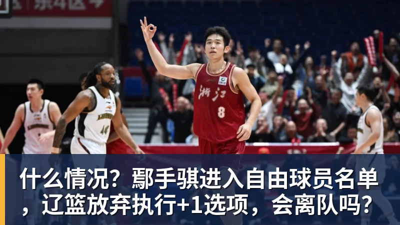 完美体育什么情况？鄢手骐进入自由球员名单，辽篮放弃执行+1选项，会离队吗？